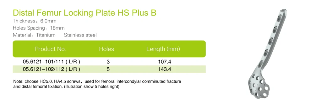 Femur Locking Plate Titanium Medical Plates Surgical Implants, Locking Plate, Medical Equipment